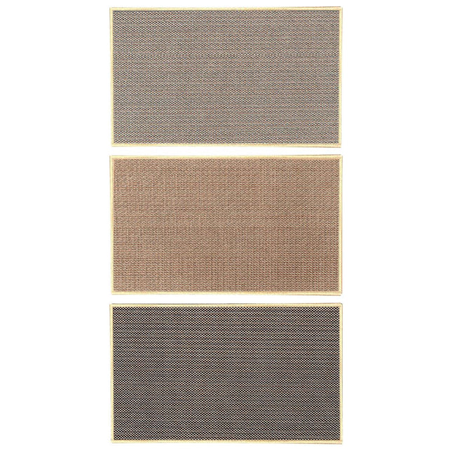 2PCS Absorbent Kitchen Floor Mat Non Slip Foldable Linen Rug with Rubber Backing