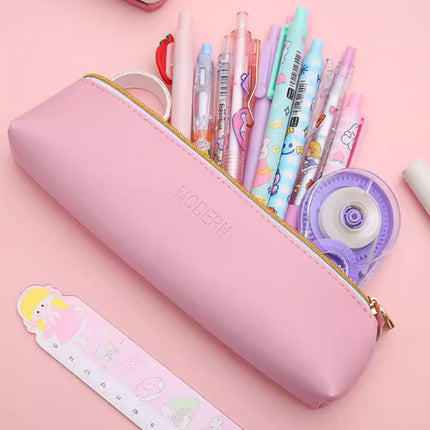 4PCS PU Leather Pen Pencil Case Makeup Cosmetic Bag Portable Storage Pouch AU