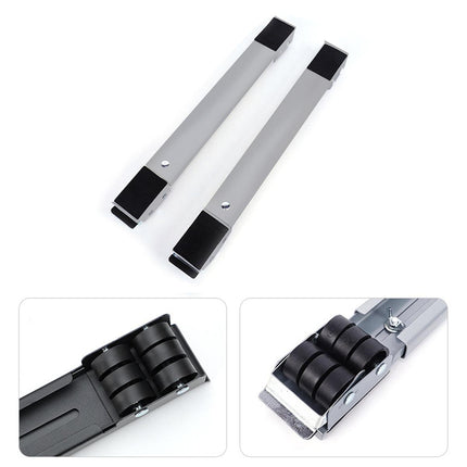 2pcs Adjustable Refrigerator Washing Machine Base Stand Movable Support Shelf