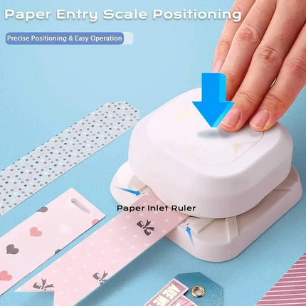 4-in-1 Punch Multi-Purpose Embosser Handbook Cutter for Paper Crafting and DIY