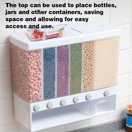 Wall-mounted Automatic Rice Dispenser Sealed Grain Plastic Storage Tank Grain