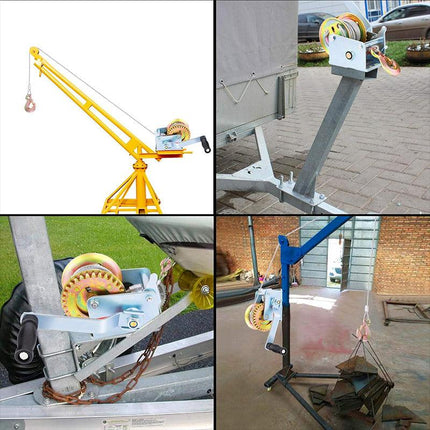 1200 lbs Hand Winch 8M Steel Wire Rope Hand Winch Manual Car Boat Trailer Camper