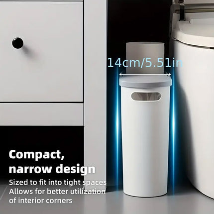 Simple Garbage Can with Lid Household Clamped Plastic Bucket Flip Lid Kitchen