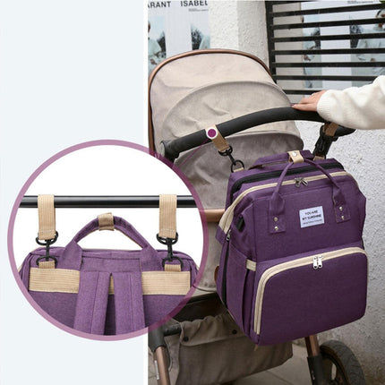 Foldable Travel Backpack with Built In Portable Rest Mat and Storage Compartments