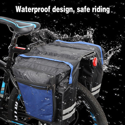 Bike Bicycle Rear Rack Pannier Bags Back Waterproof Seat Box Saddle Carry Bag