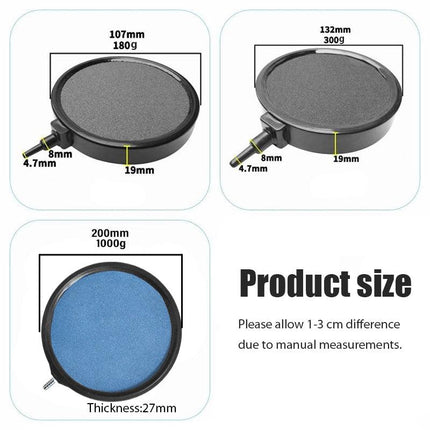 Air Bubble Disk Stone Aquarium Aerator Fish Tank Pump Hydroponics Oxygen