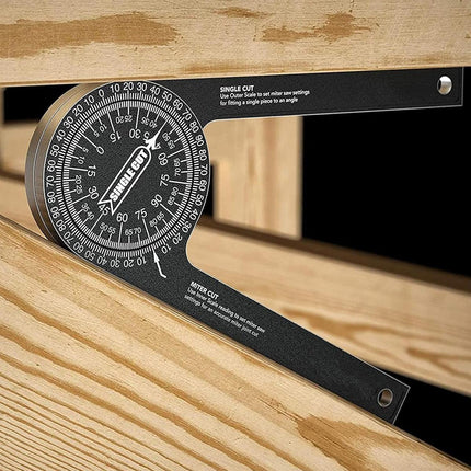 360 Degree Woodworking Protractor Angle Finder Positioning Tool Horizontal Gauge