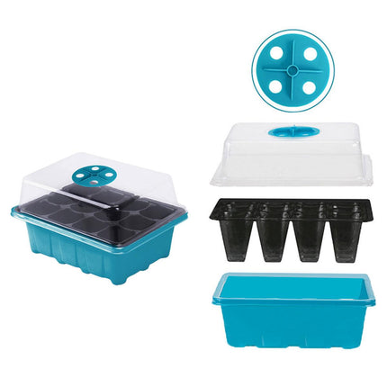 10 Plant Seeds Grow Box Propagation Nursery Garden Seedling Starter Tray 12 Hole