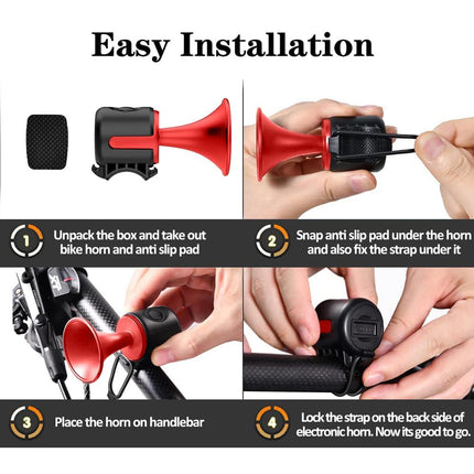 120DB Loud Trumpet Safe Bike Electronic Alarm Scooter Horn Bicycle Cycling Bell