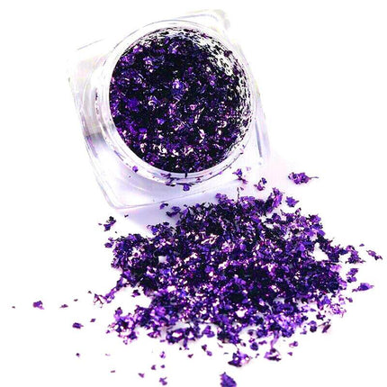 6 Colours Nail Art Sequins Mirror Glitter Powder Foil Flakes Paillette Decor Au - Aimall
