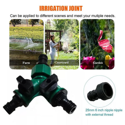 3PCS Versatile 2 Way Garden Hose Splitter Y Shape Water Pipe Connector Diverter