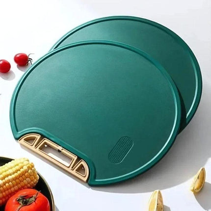 Round Green Plastic Kitchen Chopping Board Household Food Cutting Board Tool