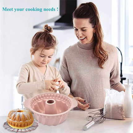Silicone Chiffon Cake Mold Nonstick Round Mousse Baking Pan Easy Demoulding Tool