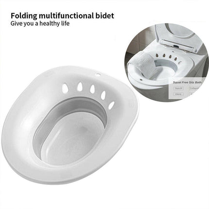 Foldable Toilet Sitz Bath Basin for Personal Hygiene and Daily Cleaning Use