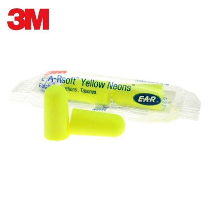 3M Yellow Uncorded Earplugs 1250 NRR33 Class AL Ear Plugs 5-200 Pairs Soft