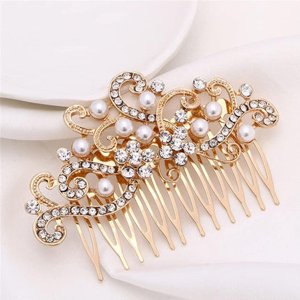 8pcs Gold Leaf Headband Bridal Hair Accessories Elegant Leaf Hair Band Set