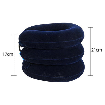 Air Inflatable Neck Pillow Head Cervical Traction Support Stretcher Pain Relief - Aimall