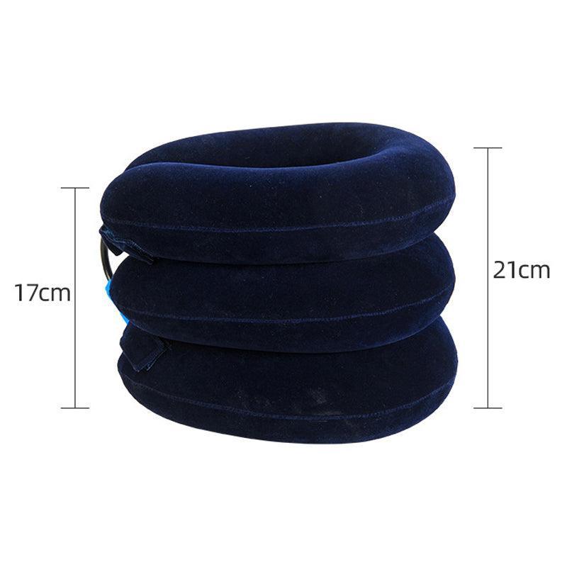 Inflatable Neck Pillow For Cervical Traction - Headache & Shoulder Pain Relief Brace