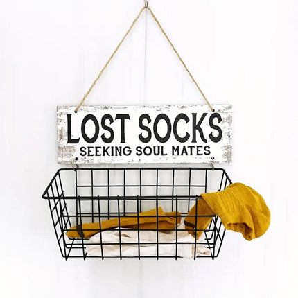 Laundry Room Sock Storage Shelf Wall Decor Organizer for Socks and Accessories