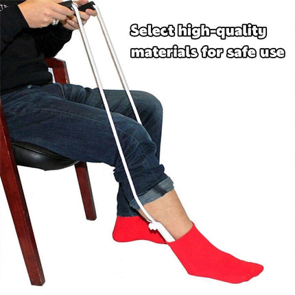 Sock Aid Helper for Elderly Pregnant Women No Bend Corded Easy Sock Threader