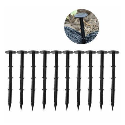 200x Grass Pegs Lawn Turf Weed Mat Plastic Pins Stakes Anchor Lawn Sod Fasten - Aimall