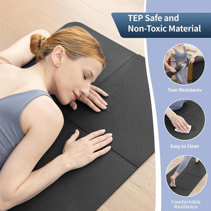 Thickened Folding Yoga Mat Sleeping Pad Portable Floor Nap Mattress for Exercise