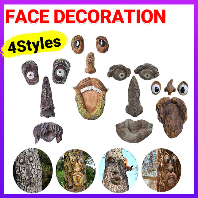 Old Man Tree Hugger Garden Peeker Yard Outdoor Sculpture Whimsical Face Decor