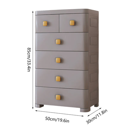 Plastic Multi Layer Drawer Cabinet Five Tier Bedroom Storage Organizer Space Saving