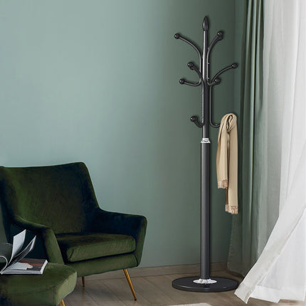 Bedroom Floor Standing Coat Rack Clothes Hanger Space Saving Stable Durable