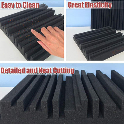 Acoustic Studio Absorption Foam Panel 6pcs 30x30cm Sound Proof Wall Panels