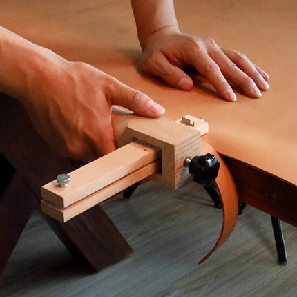 Wooden Leather Strip Cutter Belt Cord Cutting Tool For Craft Rope Making Work