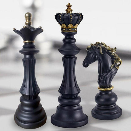 3PCS Chess Table Decoration Ornament for Home Office Desk Decorative Art Craft