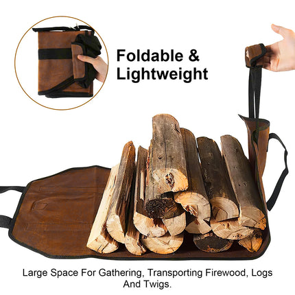 Firewood Carrier Log Carrier Tote Bag Canvas Wood Carrying Bag Outdoor Camping