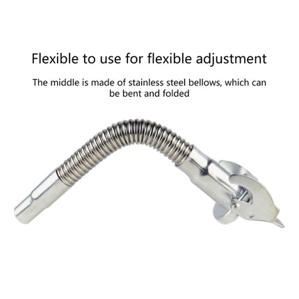 Stainless Steel Oil Pourer Oil Nozzle Tube Metal Material Bendable Press Lid