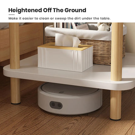 Small Coffee Table Simple Two Layer Mini Table Living Room Side Table Compact