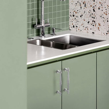 Cabinet Drawer Handles Silver 4Sizes Modern Wardrobe Pull Simple Luxury Design