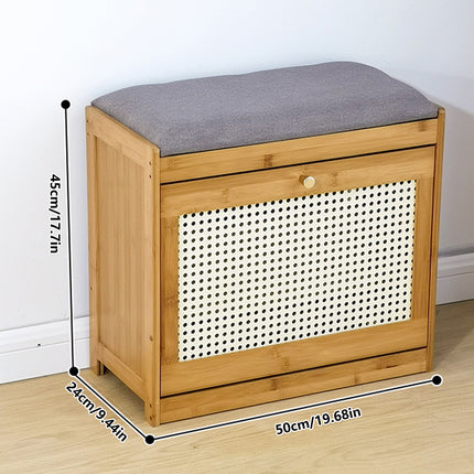 Shoe Cabinet and Seat Integrated Entrance Shoe Changing Stool Storage Organizer