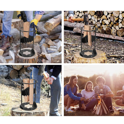 Manual Firewood Splitter Heavy Duty Log Wood Splitting Cutter Kindling Cracker