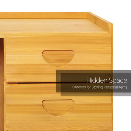 Drawer Bedroom Nightstand With Drawer Large Storage Stable Structure SpaceSaving