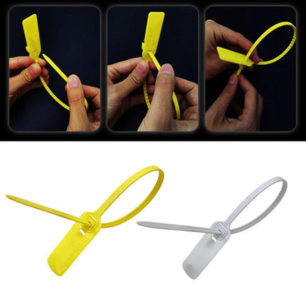 100pcs Plastic Seal Security Tags Plastic Label Tabs Ties for Luggage Bags