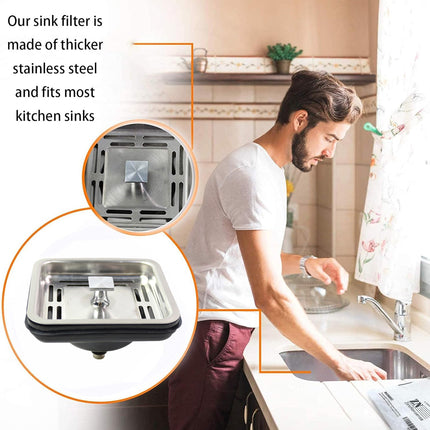 Kitchen Waste Disposer Square Lid Sink Plug Food Disintegration Drain Cover Tool