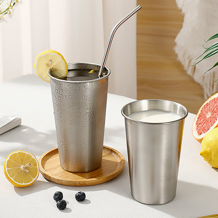 Stainless Steel Cups 8PCS Beer Water Coffee Milk Tea Mugs Reusable Drinkware
