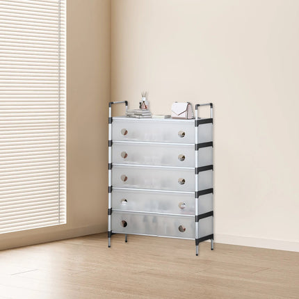 Plastic Dustproof Shoe Rack Storage Cabinet Small Size Space Saving Organizer