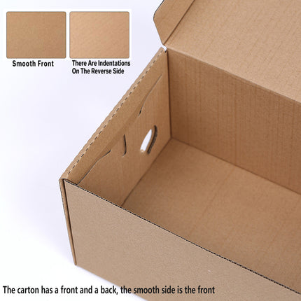 20pcs Kraft Paper Shoe Boxes Clamshell Storage Box for Men Women Shoes Organizer