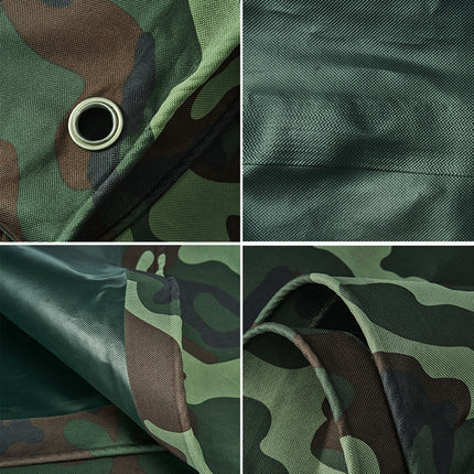 Camouflage Tarpaulin Tarp Cover Outdoor Rainproof Ground Sheet Heavy