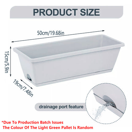 10pcs Flower Pots Plastic Garden Pot Planter Flower Rectangle Plant Pots Saucer