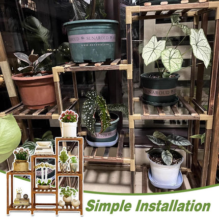 Wooden Plant Stand Display Rack Flower Pot Shelf Collection Organizer Home Decor