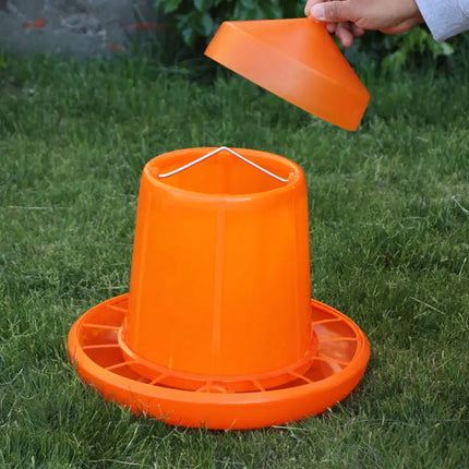 Chicken Feeder Trough Food Bowl Feed Pail Large Capacity for Poultry Coop Farm