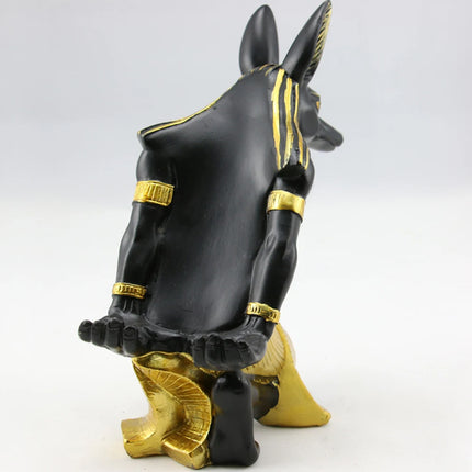 Wooden Anubis Stand Ornaments Egyptian Style for Home Display Decorative Use