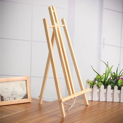 Mini Easel Set 4PCS Wooden Desktop Tripod Easels for Small-Scale Painting Display